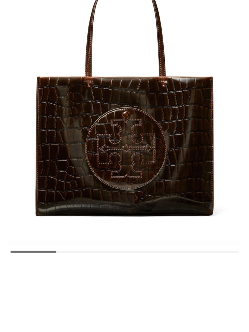 NWOT TORY BURCH ELLA croc embossed small tote. - Picture 10 of 16